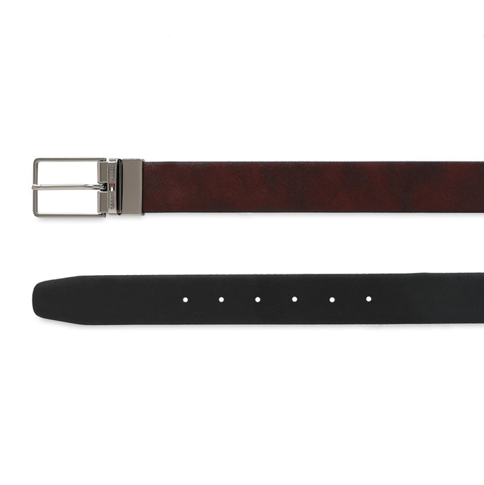 Tommy Hilfiger Walston Mens Leather Reversible Belt Wine