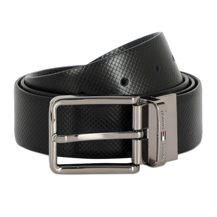 Tommy Hilfiger Spier Men Leather Reversible Belt Black