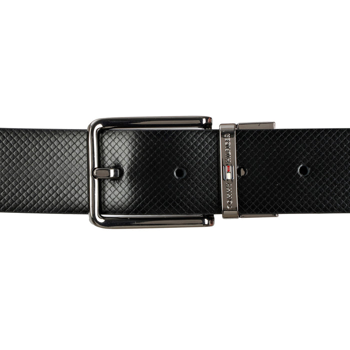 Tommy Hilfiger Spier Men Leather Reversible Belt Black