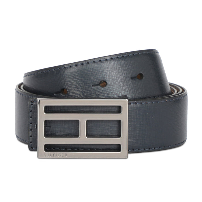 Tommy Hilfiger Batley Mens Leather Reversible Belt navy