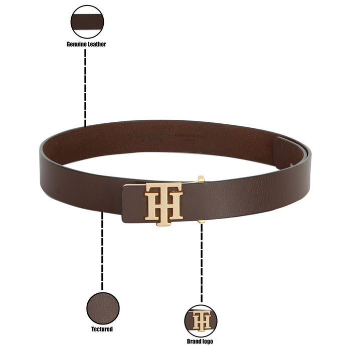 Tommy Hilfiger Annette Mens Leather Belt Brown