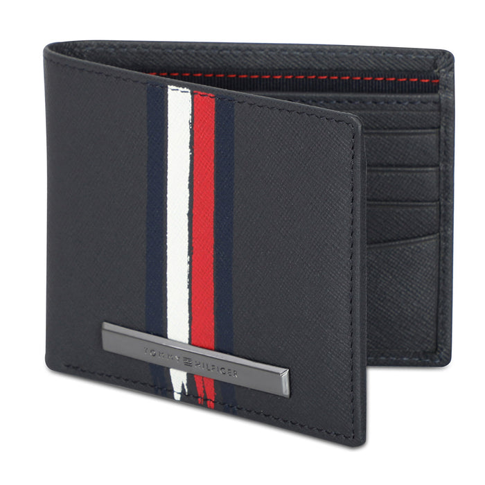 Tommy Hilfiger Michelin Mens Leather Slimfold Wallet Navy