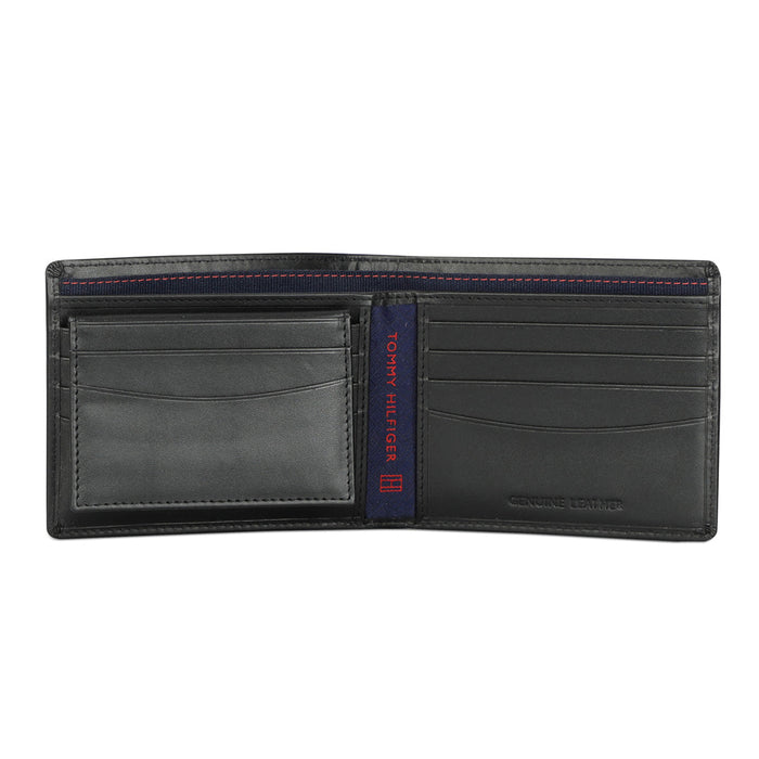 Tommy Hilfiger Stallion Men Leather Passcase Wallet black