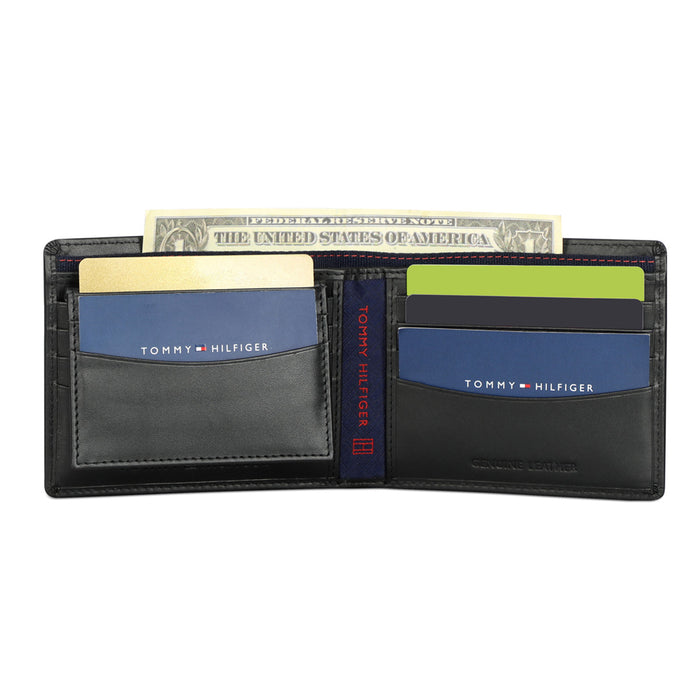 Tommy Hilfiger Stallion Men Leather Passcase Wallet black