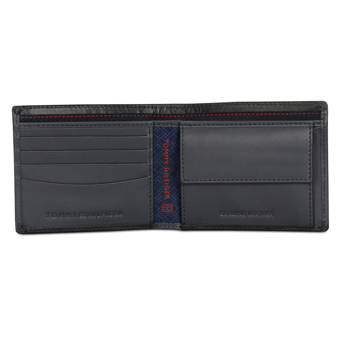 Tommy Hilfiger Deckard Men Leather Global Coin Wallet Black