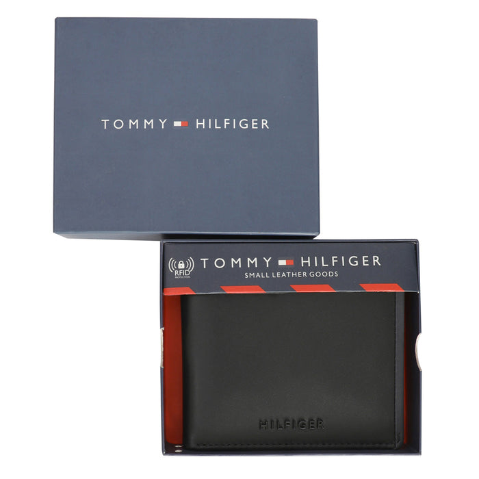 Tommy Hilfiger Deckard Men Leather Global Coin Wallet Black