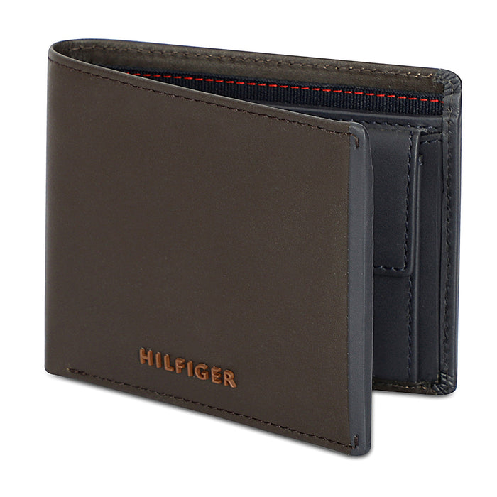 Tommy Hilfiger Deckard Men Leather Global Coin Wallet Brown