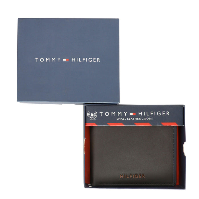 Tommy Hilfiger Deckard Men Leather Global Coin Wallet Brown