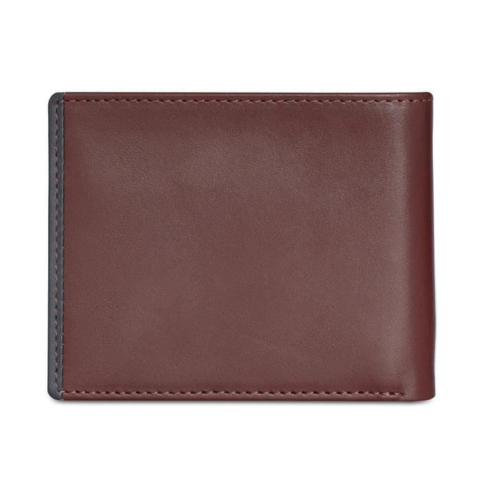 Tommy Hilfiger Deckard Men Leather Global Coin Wallet Wine