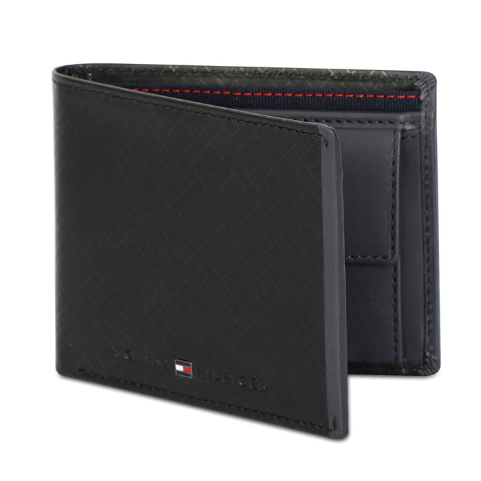 Tommy Hilfiger Ather Men Leather Global Coin Wallet Black