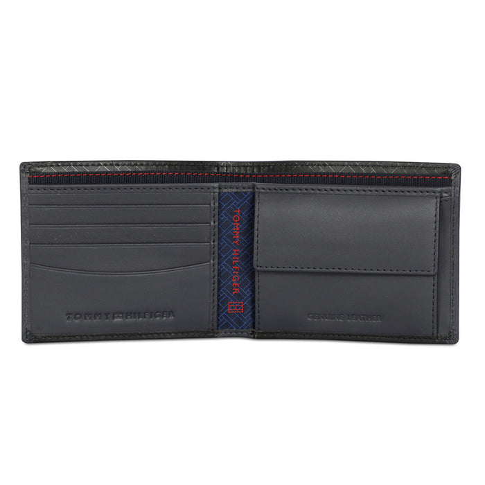 Tommy Hilfiger Ather Men Leather Global Coin Wallet Black