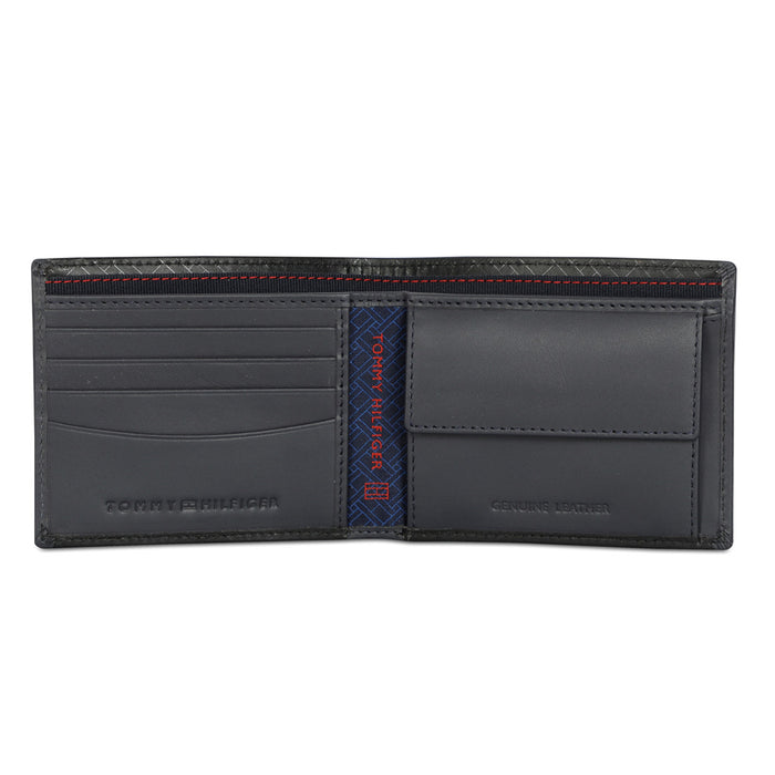 Tommy Hilfiger Ather Men Leather Global Coin Wallet Black