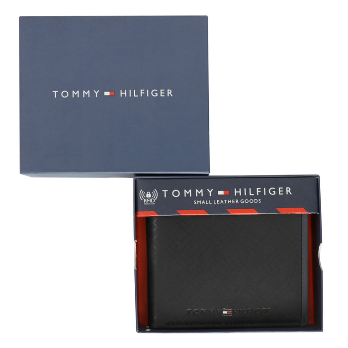 Tommy Hilfiger Ather Men Leather Global Coin Wallet Black