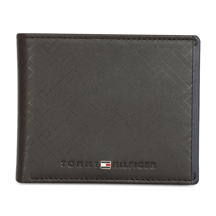 Tommy Hilfiger Ather Men Leather Global Coin Wallet Brown