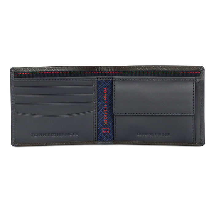 Tommy Hilfiger Ather Men Leather Global Coin Wallet Brown