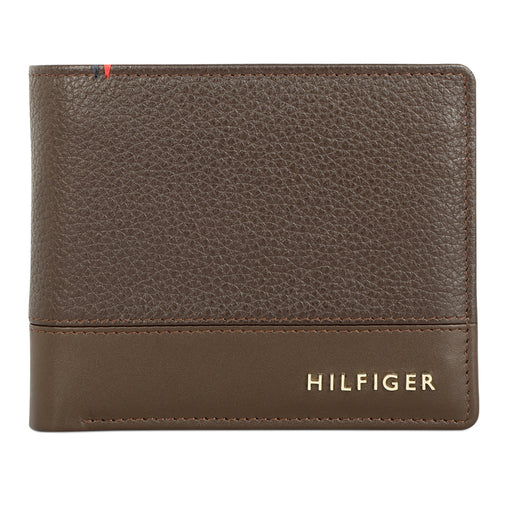 Tommy Hilfiger Aurelio Mens Leather Global Coin Wallet Brown