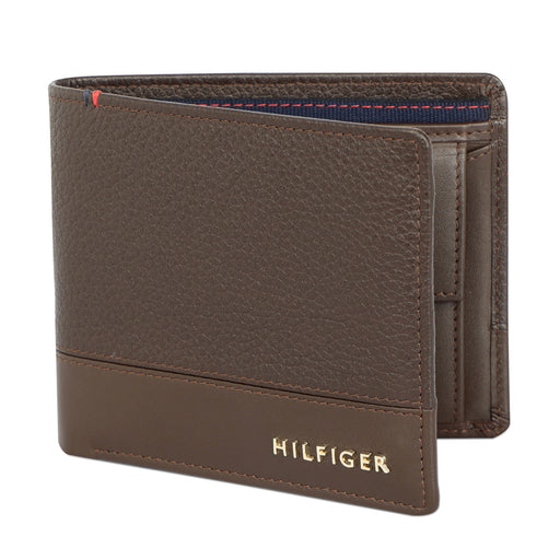 Tommy Hilfiger Aurelio Mens Leather Global Coin Wallet Brown