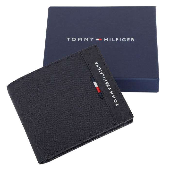 Tommy Hilfiger Carmine Men Leather Global Coin Wallet navy