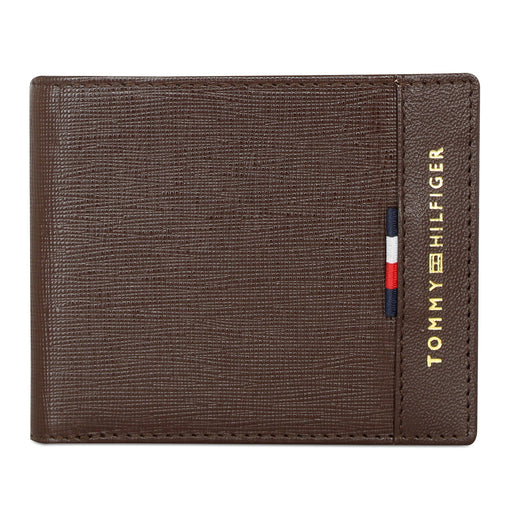 Tommy Hilfiger Carmine Men Leather Global Coin Wallet Brown