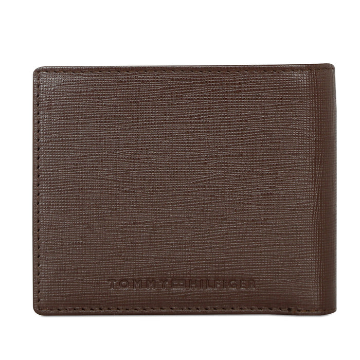 Tommy Hilfiger Carmine Men Leather Global Coin Wallet Brown
