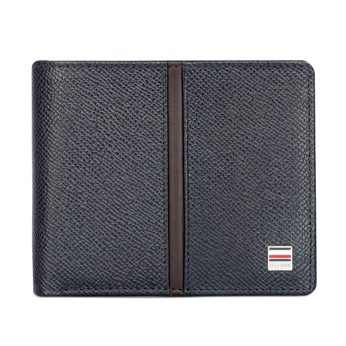 Tommy Hilfiger Renato Mens Leather Passcase Wallet navy