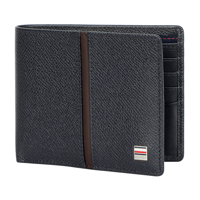 Tommy Hilfiger Renato Mens Leather Passcase Wallet navy