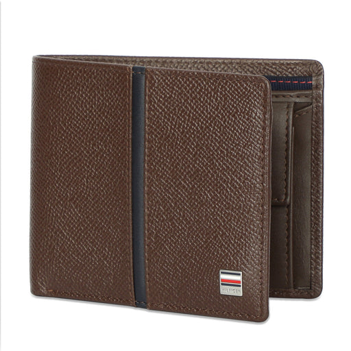 Tommy Hilfiger Renato Mens Leather Global Coin Wallet Brown