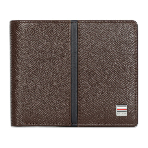 Tommy Hilfiger Renato Mens Leather Global Coin Wallet Brown