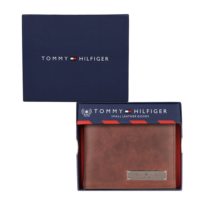 Tommy Hilfiger Deckard Men Leather Global Coin Wallet Brown