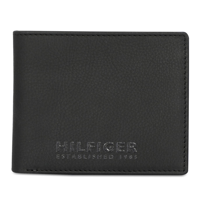 Tommy Hilfiger Rocco Mens Leather Passcase Wallet Black