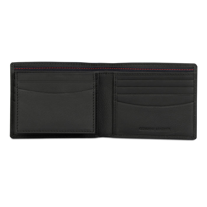 Tommy Hilfiger Rocco Mens Leather Passcase Wallet Black