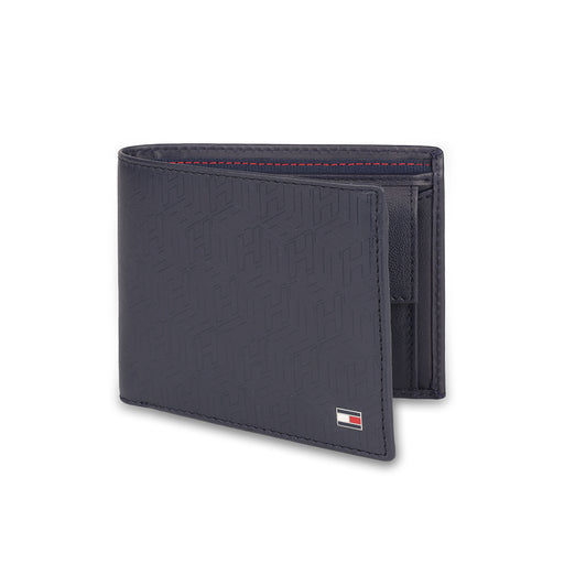 Tommy Hilfiger Stefano Mens Leather Global Coin Wallet Navy