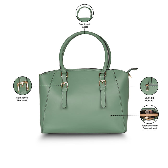 Sugarush Larisa Womens Satchel Green