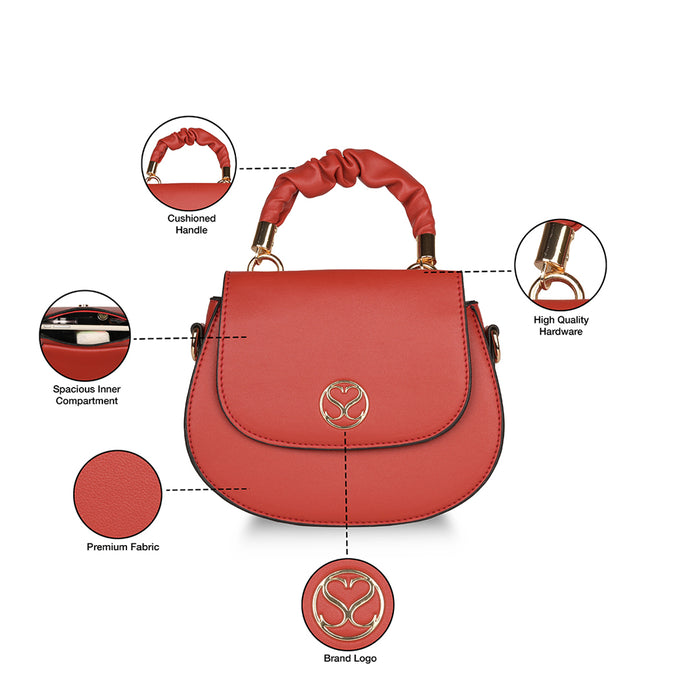 Sugarush Callista Womens Satchel Red